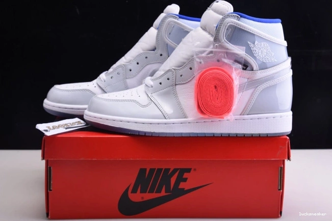 Reps LUCY White High Air Retro Jordan 1 Racer Blue Zoom CK6637-104 0704